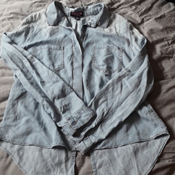 100% tencel light chambray  shirt - Picture 1 of 5